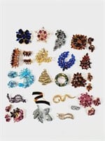 High-End Vintage Brooches & Clip-On Earrings