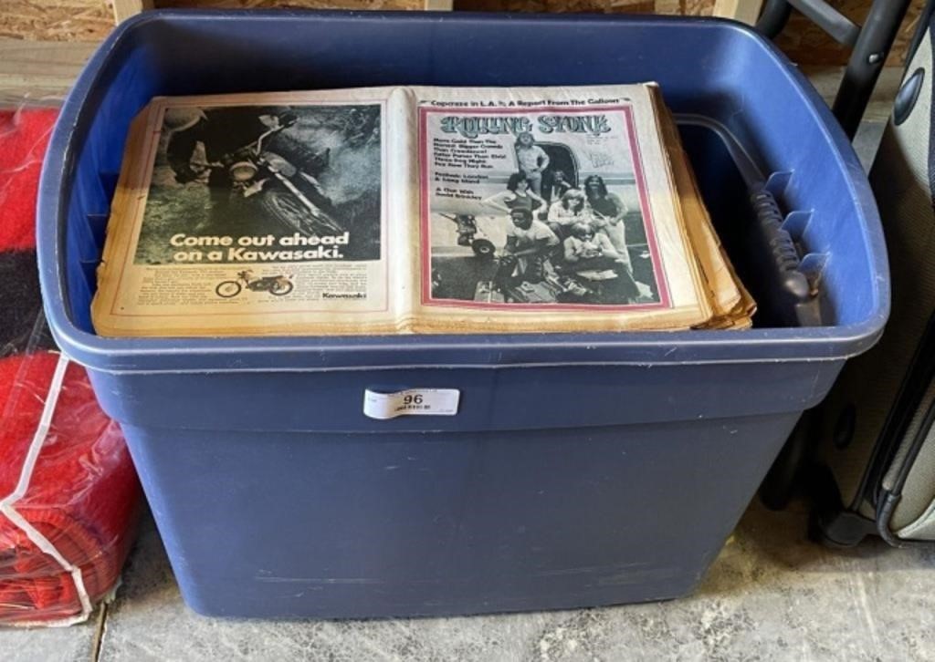 Large Tote of Rolling Stone Magazines