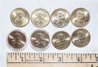 COINS - 8 SACAGAWEA DOLLARS