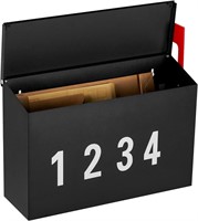 Black Wall-Mount Mailbox 15.2x10.4x5.2