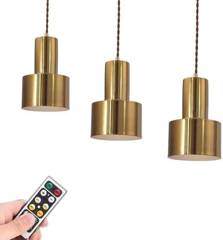 Gold Battery Operated Pendant Light  3 Pack
