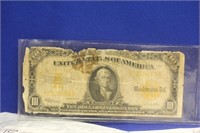 1922 Orange Seal $10.00 Large Note