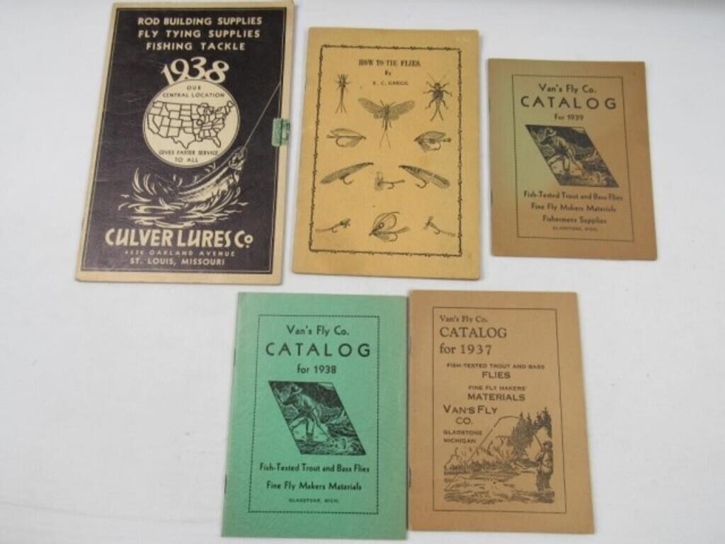 (5) EARLY BOOKLETS ON FLY TYING: