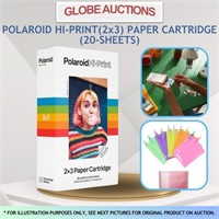 POLAROID HI-PRINT(2x3)PAPER CARTRIDGE W/ 20-SHEETS