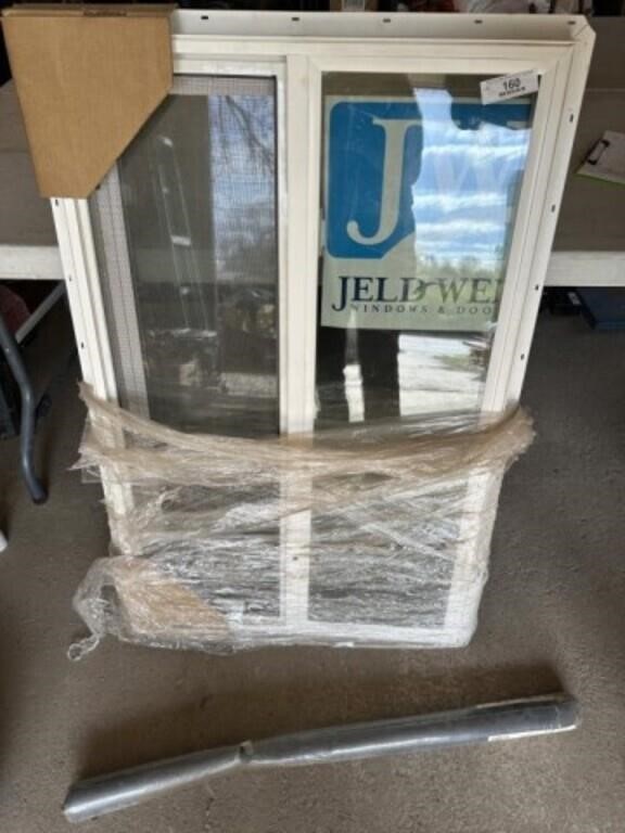 Jeld-Wen Window, new 25.5" x 40" & roll of screen