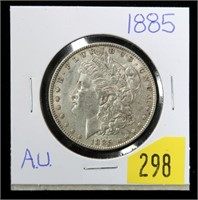 1885 Morgan dollar, AU