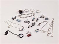 2.35 OZT Sterling Silver: Rings, Earrings & More