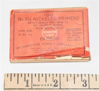 UNOPENED PACK REMINGTON No. 6½ NICKELED PRIMERS