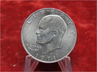 1971D-$1 Eisenhower Dollar US coin.
