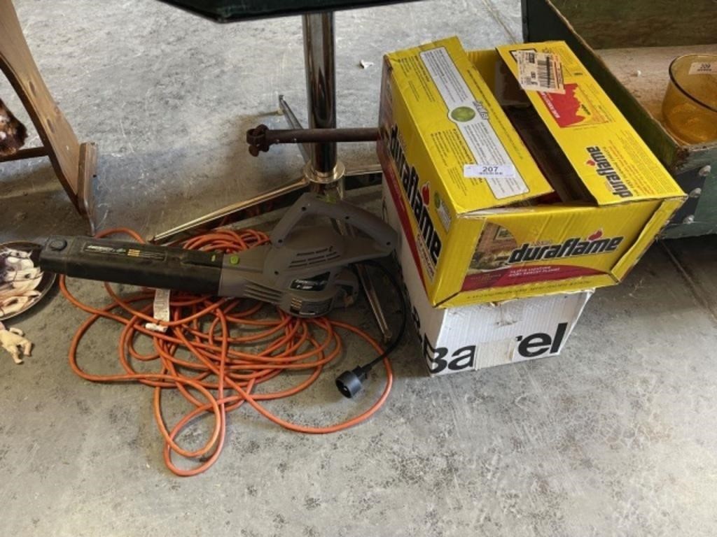 Blower Extension Cords and Fireplace Logs