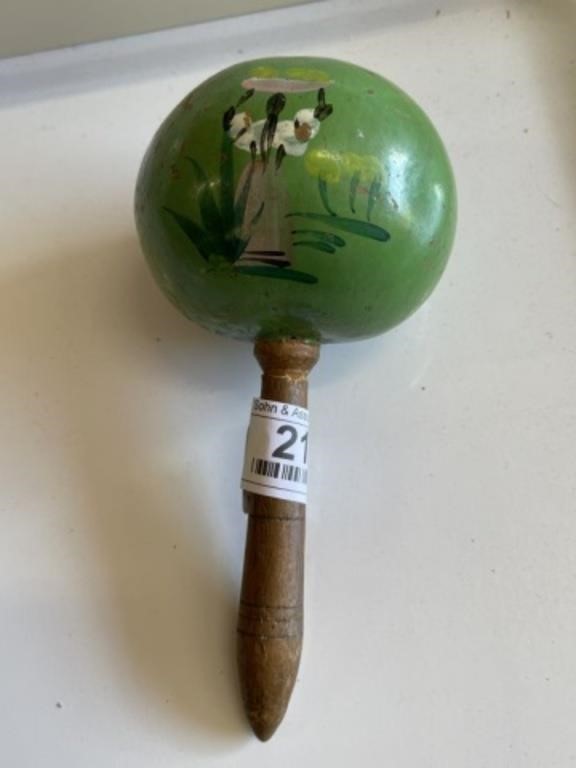 Vintage Mexican Hand Painted Maraca