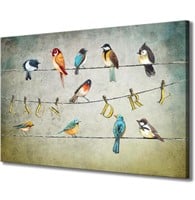 ($65) Biuteawal Laundry Room Canvas Wall Art Bird