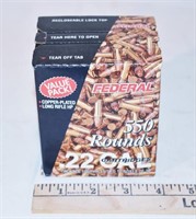 550 ROUNDS FEDERAL 22LR 36GR HOLLOW POINT