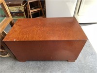 Wooden Toy Box with Vintage Sports Equipment