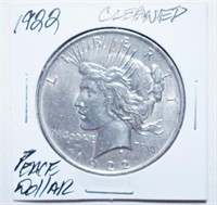 COIN - CLEANED 1922 SILVER PEACE DOLLAR