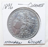 COIN - CLEANED 1896 MORGAN SILVER DOLLAR