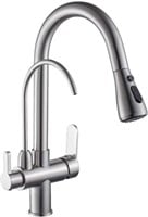 WF7574  Brushed Nickel Sink Faucet with Pull Down