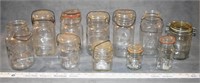 LOT - ASSORTED CANNING JARS -