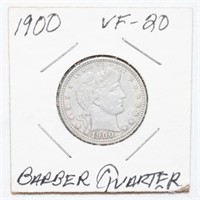 COIN - 1900 BARBER QUARTER