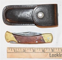 SCHRADE LOCK BLADE HUNTING KNIFE W/ CASE