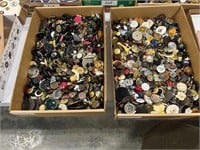 3 boxes of 1000s of loose buttons