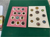 2 cards of large jewel buttons