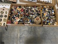 3 boxes of 1000s of loose buttons