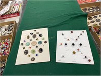 2 cards of gemstone buttons