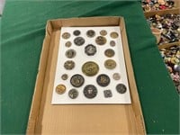 1 card of metal picture buttons