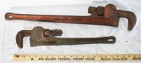 RIDGE TOOLS Co. 22" & 18" PIPE WRENCHES