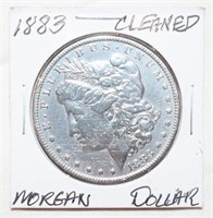 COIN - CLEANED 1883 MORGAN SILVER DOLLAR