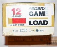 25 FEDERAL 12GA 3" GAME LOAD SHOT SHELL