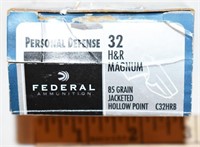 20 ROUNDS 32 H&R MAG 85GR HOLLOW POINT CARTRIDGES