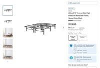 B9262  Allswell 14 Metal Bed Frame Queen/King