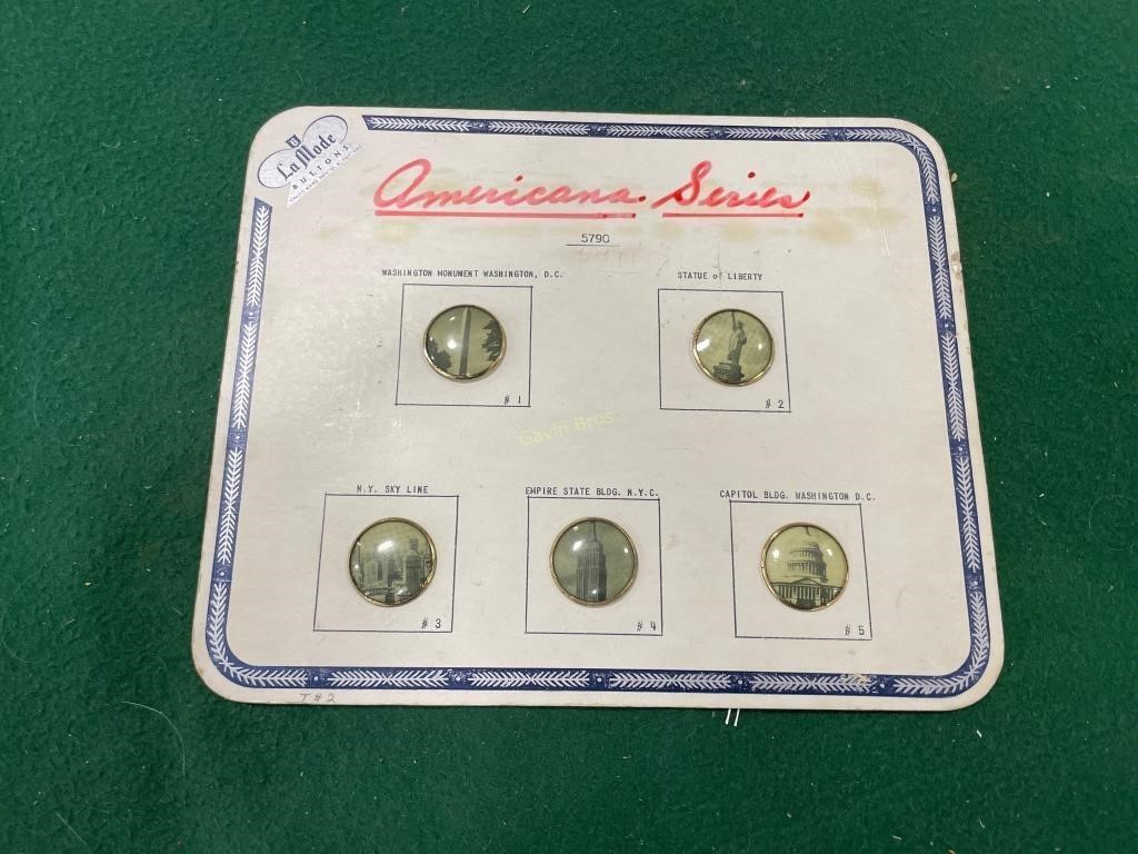 Set of Schiaparelli buttons on original card