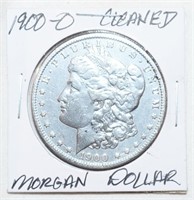 COIN - CLEANED 1900-O MORGAN SILVER DOLLAR