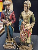 DUNNING IND. 1971 BETSY ROSS & SOLDIER LAMP SET