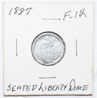 COIN - 1887 SEATED LIBERTY DIME