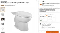 B9105  American Standard Toilet Bowl H2Option Dua