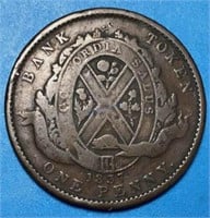 1837 One Penny Bank Token