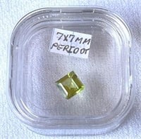 7 mm Collectible Princess Cut Peridot Gemstone