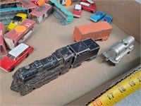 HO Scale Vehicles & Tootsietoy Train