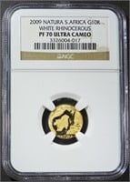 2009 S. AFRICA GOLD 10R NGC PF-70 UC