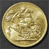 1912 GREAT BRITAIN GOLD SOVEREIGN