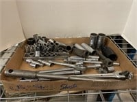 Flat of Socket wrenches and sockets