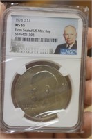 NGC Graded 1978-D Ike Dollar