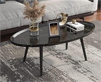 ANS_HOME Wooden Coffee Table, 47.2", Black - NEW