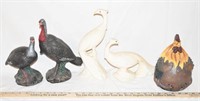 LOT - BIRD FIGURINES - CONDITION AS SHOWN