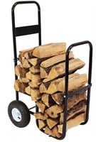 Sunnydaze Outdoor Firewood Log Cart with Pneumatic