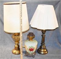 LOT - 3 TABLE LAMPS - CONDITIONS AS SHOWN
